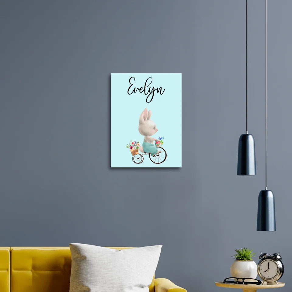 Bunny on a bicycle Customizable