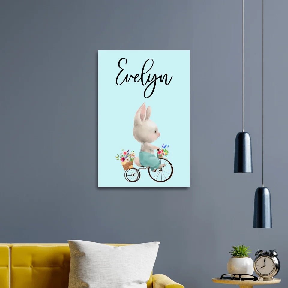 Bunny on a bicycle Customizable