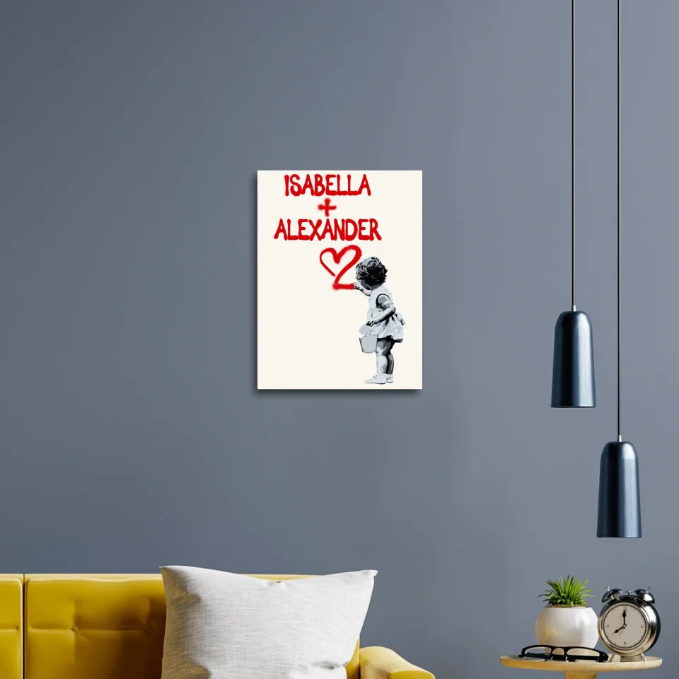 Banksy Girl Wall Art Customizable